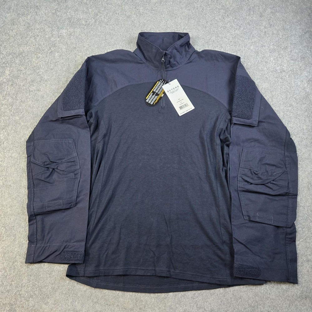 NWT Beyond Shirt Mens XL Blue A9T Mission Shirt Combat Military 1/4 Zip